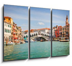 Obraz 3D tdln - 105 x 70 cm F_BB36409626 - Rialto Bridge over Grand canal in Venice