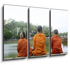 Obraz 3D tdln - 105 x 70 cm F_BB36480466 - Monks