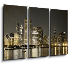 Obraz 3D tdln - 105 x 70 cm F_BB36872589 - Vintage Design: Chicago