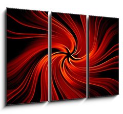 Obraz 3D tdln - 105 x 70 cm F_BB3741763 - Red abstract vortex - digital illustration background