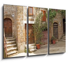 Obraz 3D tdln - 105 x 70 cm F_BB38509200 - italian yard in tuscan village