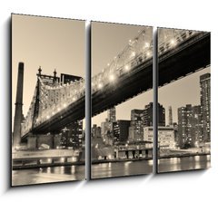 Obraz 3D tdln - 105 x 70 cm F_BB39648269 - New York City night panorama