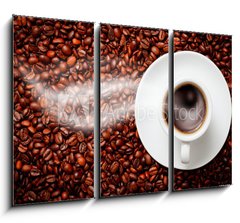 Obraz 3D tdln - 105 x 70 cm F_BB39672966 - coffee ying yang symbol of harmony - kva ying jang symbol harmonie