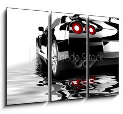 Obraz   Black car reflected, 105 x 70 cm