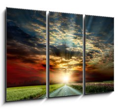 Obraz 3D tdln - 105 x 70 cm F_BB40264565 - road - silnice