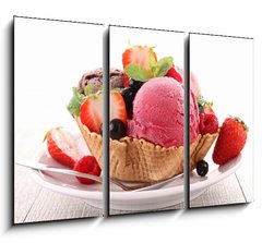 Obraz 3D tdln - 105 x 70 cm F_BB41290047 - dessert, ice cream