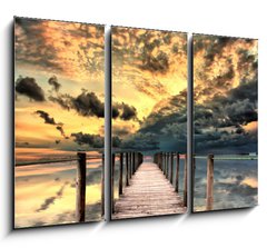 Obraz 3D tdln - 105 x 70 cm F_BB41381187 - sunset bridge