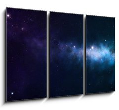 Obraz 3D tdln - 105 x 70 cm F_BB41509014 - blue and purple nebula