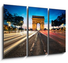 Obraz 3D tdln - 105 x 70 cm F_BB41615777 - Arc de Triomphe Paris France