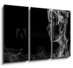 Obraz 3D tdln - 105 x 70 cm F_BB42056815 - Face made of smoke