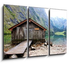 Obraz   log cabin in Obersee,koenigssee, Berchtesgaden, 105 x 70 cm