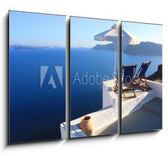 Obraz 3D tdln - 105 x 70 cm F_BB42707651 - Santorin - Terrasse 