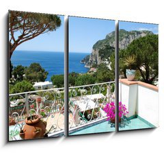 Obraz 3D tdln - 105 x 70 cm F_BB42899650 - Capri, Balcony view - Capri, vhled na balkon