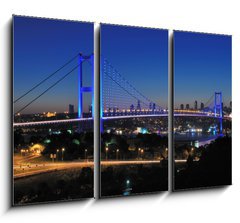 Obraz   A Blue Evening Istanbul Bosphorus Bridge, 105 x 70 cm