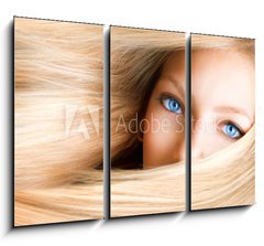 Obraz 3D tdln - 105 x 70 cm F_BB43028918 - Blond Girl. Blonde Woman with Blue Eyes