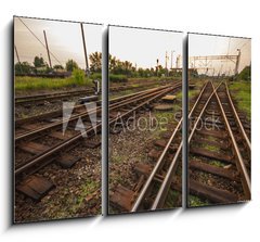 Obraz 3D tdln - 105 x 70 cm F_BB43109712 - railway