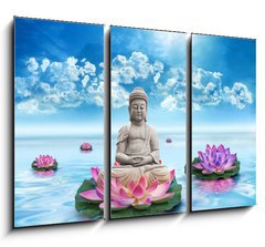 Obraz 3D tdln - 105 x 70 cm F_BB43222781 - Statue Bouddha - Socha Boudha