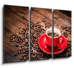 Obraz 3D tdln - 105 x 70 cm F_BB43459650 - Hot coffee - caff caldo