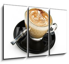 Obraz   cup of cappuccino with artistic cream decoration, 105 x 70 cm