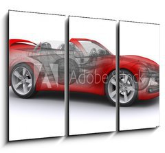 Obraz 3D tdln - 105 x 70 cm F_BB43833151 - 3D rendered Concepts Sports Car