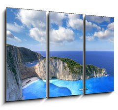 Obraz 3D tdln - 105 x 70 cm F_BB44081421 - Navagio Beach with shipwreck in Zakynthos, Greece