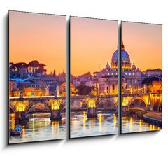 Obraz 3D tdln - 105 x 70 cm F_BB44298623 - St. Peter  s cathedral at night, Rome