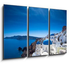 Obraz 3D tdln - 105 x 70 cm F_BB44626716 - Santorini Churches