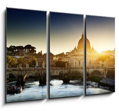 Obraz 3D tdln - 105 x 70 cm F_BB44732029 - view on Tiber and St Peter Basilica