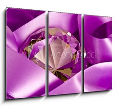 Obraz 3D tdln - 105 x 70 cm F_BB4475326 - Diamond and Ribbon