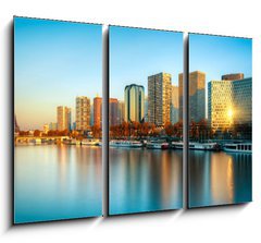 Obraz 3D tdln - 105 x 70 cm F_BB45236411 - Paris Tour Eiffel skyline