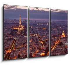 Obraz 3D tdln - 105 x 70 cm F_BB45299045 - Night view of Paris. - Non pohled na Pa.