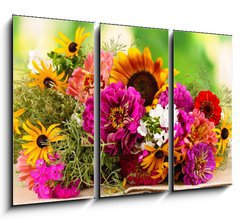 Obraz 3D tdln - 105 x 70 cm F_BB45383712 - Beautiful bouquet of bright flowers - Krsn kytice jasnch kvtin