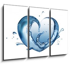 Obraz 3D tdln - 105 x 70 cm F_BB45867080 - water heart