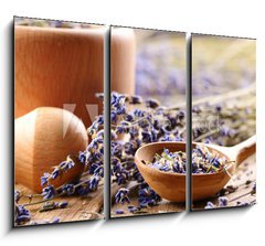 Obraz   Pestle and mortar with lavender, 105 x 70 cm