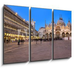 Obraz 3D tdln - 105 x 70 cm F_BB47247745 - Piazza San Marco - Venice by night