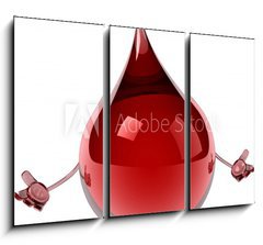 Obraz 3D tdln - 105 x 70 cm F_BB47685223 - Blood