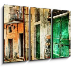 Obraz 3D tdln - 105 x 70 cm F_BB47703584 - pictorial old streets of Italy