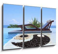 Obraz 3D tdln - 105 x 70 cm F_BB47893385 - piscine yin yang