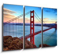 Obraz 3D tdln - 105 x 70 cm F_BB48272681 - horizontal view of Golden Gate Bridge