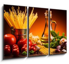 Obraz   Pasta and fresh vegetables, 105 x 70 cm