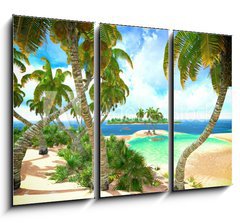 Obraz 3D tdln - 105 x 70 cm F_BB50721906 - Tropical paradise beach