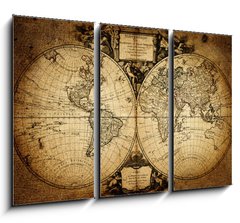Obraz 3D tdln - 105 x 70 cm F_BB51078712 - map of world 1752