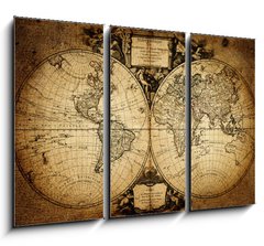 Obraz   map of world 1752, 105 x 70 cm