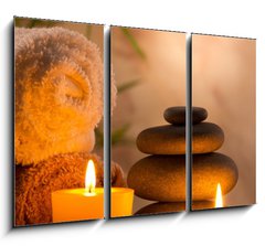 Obraz 3D tdln - 105 x 70 cm F_BB51203705 - Spa still life with aromatic candles