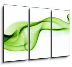 Obraz   green abstract smoke curves, 105 x 70 cm