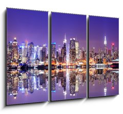 Obraz 3D tdln - 105 x 70 cm F_BB52706281 - Manhattan Skyline with Reflections