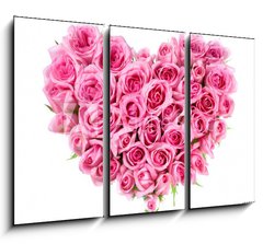 Obraz 3D tdln - 105 x 70 cm F_BB5370841 - Rose In Love Shape