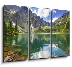Obraz 3D tdln - 105 x 70 cm F_BB54050852 - Beautiful scenery of Tatra mountains and lake in Poland