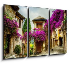 Obraz 3D tdln - 105 x 70 cm F_BB54256974 - art beautiful old town of Provence