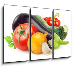 Obraz   Fresh vegetables isolated on white, 105 x 70 cm
